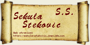 Sekula Steković vizit kartica